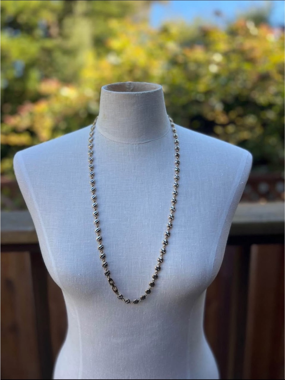 Elegant Long Silver-Tone Chain Necklace
